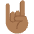Sign Of The Horns Medium Dark Skin Tone Emoji from Twemoji Set