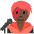 Singer Dark Skin Tone Emoji from Twemoji Set