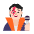 Singer Flat Light Emoji from Fluent Emoji Flat Set