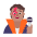 Singer Flat Medium Emoji from Fluent Emoji Flat Set