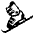 Skis Emoji from EmojiTwo Black Set