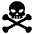 Skull And Crossbones Emoji from EmojiTwo Black Set