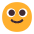Slightly Smiling Face Flat Emoji from Fluent Emoji Flat Set