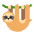 Sloth Flat Emoji from Fluent Emoji Flat Set