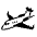 Small Airplane Emoji from EmojiTwo Black Set