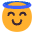 Smiling Face With Halo Flat Emoji from Fluent Emoji Flat Set