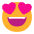 Smiling Face With Heart Eyes Flat Emoji from Fluent Emoji Flat Set