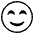 Smiling Face With Smiling Eyes Emoji from EmojiTwo Black Set