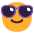Smiling Face With Sunglasses Flat Emoji from Fluent Emoji Flat Set