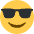 Smiling Face With Sunglasses Emoji from Twemoji Set