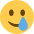 Smiling Face With Tear Emoji from Twemoji Set