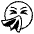 Sneezing Face Emoji from EmojiTwo Black Set