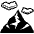 Snow Capped Mountain Emoji from EmojiTwo Black Set