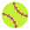 Softball Flat Emoji from Fluent Emoji Flat Set