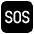 Sos Button Emoji from EmojiTwo Black Set