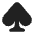 Spade Suit Flat Emoji from Fluent Emoji Flat Set