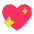 Sparkling Heart Flat Emoji from Fluent Emoji Flat Set