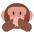 Speak No Evil Monkey Flat Emoji from Fluent Emoji Flat Set