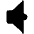 Speaker Low Volume Emoji from EmojiTwo Black Set