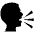 Speaking Head Emoji from EmojiTwo Black Set