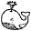 Spouting Whale Emoji from EmojiTwo Black Set