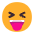 Squinting Face With Tongue Flat Emoji from Fluent Emoji Flat Set