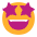 Star Struck Flat Emoji from Fluent Emoji Flat Set