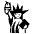 Statue Of Liberty Emoji from EmojiTwo Black Set