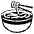 Steaming Bowl Emoji from EmojiTwo Black Set