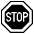 Stop Sign Emoji from EmojiTwo Black Set
