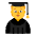 Student Flat Default Emoji from Fluent Emoji Flat Set