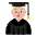 Student Flat Medium Light Emoji from Fluent Emoji Flat Set