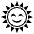 Sun With Face Emoji from EmojiTwo Black Set