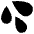Sweat Droplets Emoji from EmojiTwo Black Set