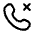 Telephone Missed Icon from Mynaui Line Set