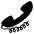 Telephone Receiver Emoji from EmojiTwo Black Set