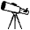 Telescope Emoji from EmojiTwo Black Set