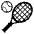 Tennis Emoji from EmojiTwo Black Set