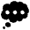 Thought Balloon Emoji from EmojiTwo Black Set