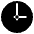 Three O’clock Emoji from EmojiTwo Black Set