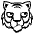 Tiger Face Emoji from EmojiTwo Black Set