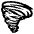 Tornado Emoji from EmojiTwo Black Set