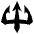 Trident Emblem Emoji from EmojiTwo Black Set