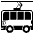 Trolleybus Emoji from EmojiTwo Black Set