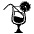 Tropical Drink Emoji from EmojiTwo Black Set