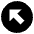 Up Left Arrow Emoji from EmojiTwo Black Set