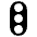 Vertical Traffic Light Emoji from EmojiTwo Black Set