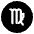Virgo Emoji from EmojiTwo Black Set