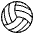 Volleyball Emoji from EmojiTwo Black Set
