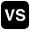 Vs Button Emoji from EmojiTwo Black Set